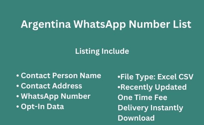 Argentina whatsapp number list