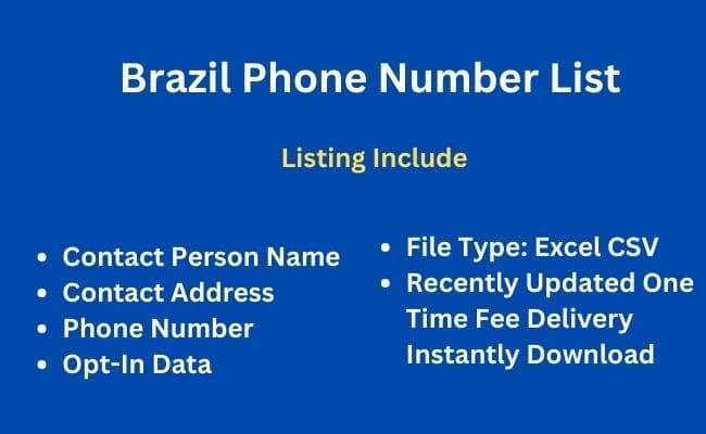 Brazil phone number list