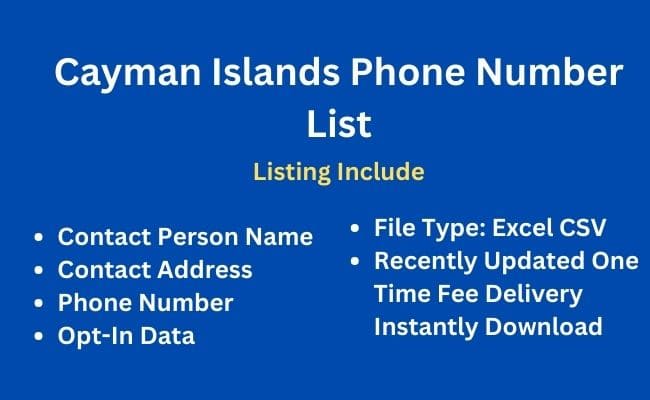 Cayman Islands phone number list