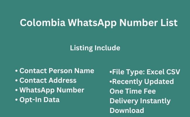 Colombia whatsapp number list