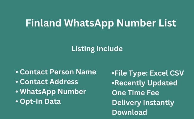 Finland whatsapp number list