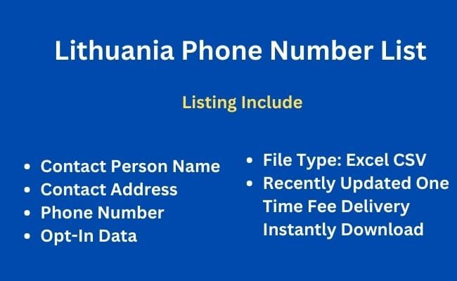 Lithuania phone number list