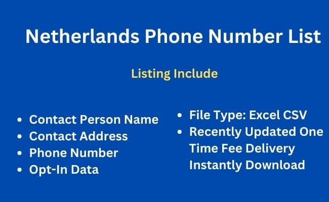 Netherlands phone number list
