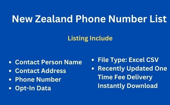 New-Zealand phone number list