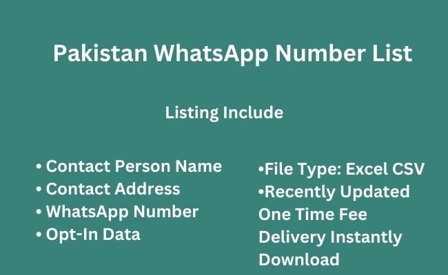 Pakistan whatsapp number list