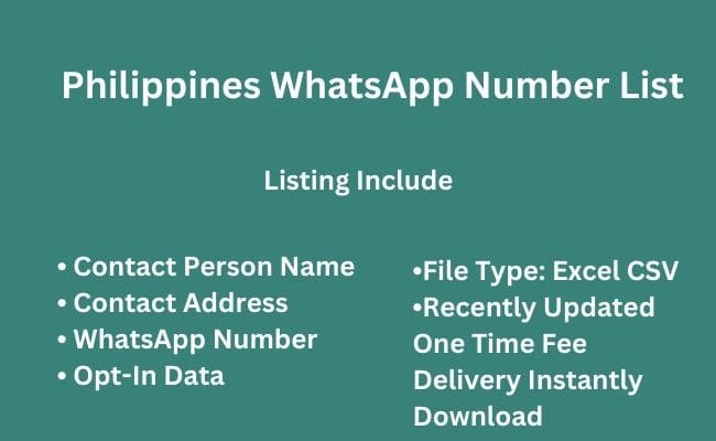 Philippines whatsapp number list