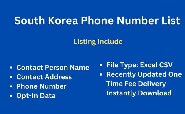 South-Korea phone number list