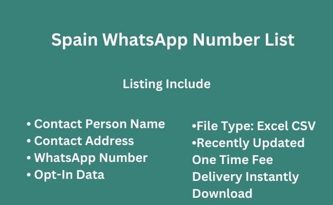 Spain whatsapp number list