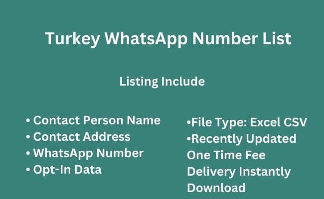 Turkey whatsapp number list