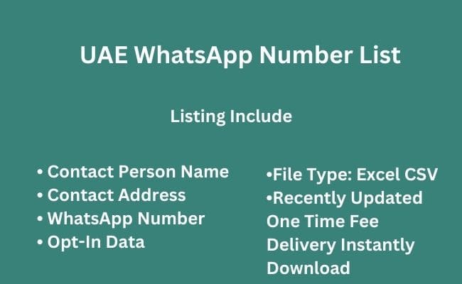 UAE whatsapp number list