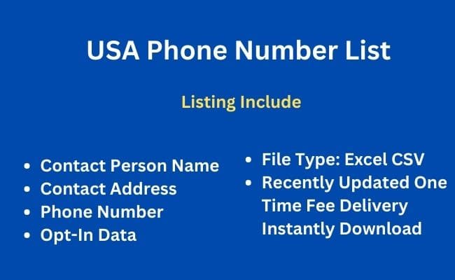 USA phone number list