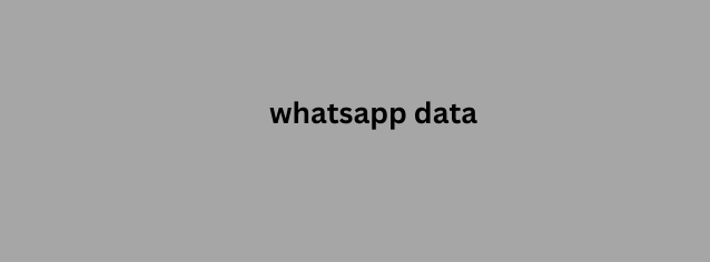 whatsapp data