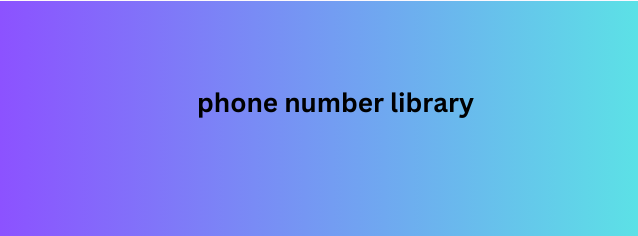 phone number library